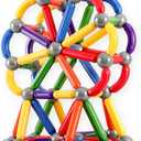 Bmag 38 PCS Magnetic Balls and Rods Set, Magnet Building Sticks Set, Building Blocks Tiles, STEM Stacking Toys for Kids,Juniors,Toddlers