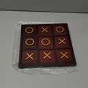 HIGRADE 6" Wooden Tic Tac Toe Game - Handmade Table Top, Family Drawing Room Party, Premium Quality Travel Board Game 1.5 Inch Blocks Both Sides Brass 0X, Safer Than Electronic Electric Bolt Game