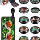 10 in 1 Cell Phone Camera Lens Kit, Wide Angle Lens & Macro Lens+Fisheye Lens+Telephoto Lens+CPL/Flow/Radial/Star Filter+Kaleidoscope 3/6 Lens for iPhone Samsung Sony and Most of Smartphone