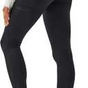 MAGCOMSEN Hiking Leggings Women with 4 Zipper Pockets Water Resistant High Rise Cargo Leggings Outdoor Athletic Pants (Black, S)