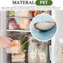 bealy 2 Pack Refrigerator Organizers and Storage, Stackable Clear Pull out Drawer Organizer Bins, BPA-Free Fridge Organizer and Storage for Fruit, Produce, Drink, Snack and Food Storage Containers