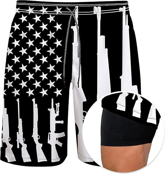 Mens Swim Trunks Inseam Board Shorts Beach Swimwear Bathing Suit, XL