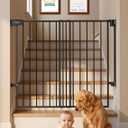 Babelio Extra Wide No Bottom Bar Baby/Dog Gate, 28" H, 29.7-46.5" W, Black