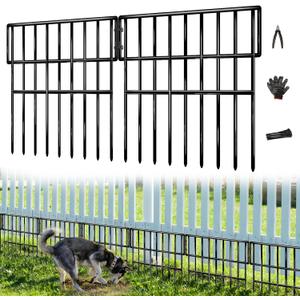 35 Panels Garden Fence Animal Barrier, 38 Ft(L) X 13 in(H) No Dig Fence for Dogs, Upgrade 1.2in Gap Garden Border Ground Defense, Rustproof Metal Outdoor Wire Fencing for Dogs, Rabbits