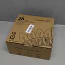 Minetom C9 Clear Christmas String Lights, 25FT 25 Blubs Bright & Warm Outdoor Christmas Lights, Long Life C9 String Lights for Tree Patio Gazebo Wreath, Black Wire