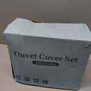 Oversized King Duvet Cover - 3 Pieces Prewashed Cotton-Like Polyester Extra Soft Bedding Set, Includes 1 Duvet Cover 120x98 Inches with Zipper Closure & 2 Pillow Shams, Linen, No Comforter
