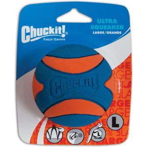 Chuckit! Ultra Squeaker Ball Natural Rubber Dog Toy Large - Pack of 2