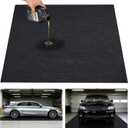 Grefinity Garage Floor Mat7.4'x 17' Oil Spill Mat Heavy Duty Under Car Mat for Garage & Driveway, Protects Against Oil, Chemicals & Stains with TPE Anti-Leak Backing, Reusable & Washable