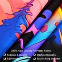 AtawLege Blacklight Astronaut Tapestry Hippie Eyes UV Reactive Flowers Plants Neon Galaxy Space Wall Hanging for Bedroom (70.9 x 92.5 inches)