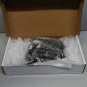 Zubebe 30 Pcs Winter Christmas Village Sets LED Christmas Village Houses Holiday Figurines Porcelain Xmas Collection Buildings Xmas Town Scene Indoor Room Decor (Silver,Simple Style)