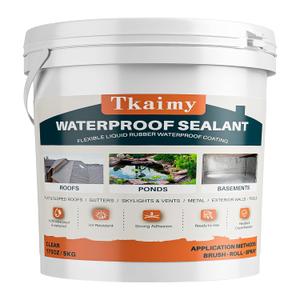 Transparent Waterproof Coating 175oz, Water-Based Invisible Waterproof Agent Leak Repair Sealant, Indoor & Outdoor Roofs, Shower Walls, Bathroom, Kitchen, Liquid Water Proof Clear Sealant
