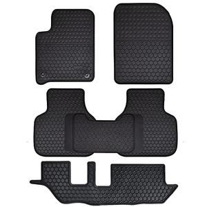 Megiteller Car Floor Mats Custom Fit for Dodge Journey 2012 2013 2014 2015 2016 2017 2018 2019 2020（3 Row Set ） Odorless Washable Heavy Duty Rubber (All Weather) Floor Liners Black