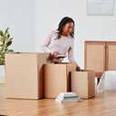 Amazon Basics Cardboard Moving Boxes for Packing and Shipping, Large Size, 20" x 20" x 15", Brown, 6-Pack