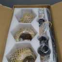 Farmhouse Bathroom Light Fixture, 3-Light Boho Vanity Light, Bamboo Bathroom Light Fixture Over Mirror Rustic Vanity Lighting with Handmade Bamboo Shades, Suit for Restroom, Bedroom, Hallway (Black)