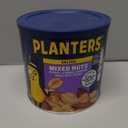 PLANTERS Salted Mixed Nuts, Peanuts, Almonds, Cashews, Brazil Nuts and Pecans, Party Snack, Plant-Based Protein, Quick Snack for Adults, After School Snack, Bulk Nuts, Kosher, 56oz Canister (EXP 09/25/26)