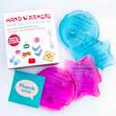 Reusable Snap Heat Pack, Hand Warmers Click, Hand Warmers Boil Click Heat Pocket Hand Warmer, Pouch Gel Hand Warmers for Camping for Outdoor, Indoor, Working, Studying, Camping (Blue and Purple)