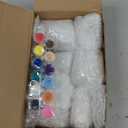 Pasimy 6 Set Ceramics to Paint DIY Ceramic Succulent Planter Pots Paint Your Own Flower Pots Craft Kit Unpainted Bisque Flowerpot with Brush Palette for Family Activity Holiday Gifts(Christmas Boot)