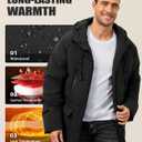 Wyeysyt Mens Long Puffer Jacket Hooded Warm Winter Coats Thicken Quilted Jacket Puffy Parka Outerwear(Black-XL)