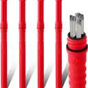 Tandefio 4 Pcs Welding Rod Storage Tube 40 Inch Tig Rod Storage Canisters Welding Electrode Holder Airproof Waterproof Container(Red)
