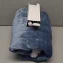 Electric Heated Blanket Throw Size 50"x60", Soft Flannel with Overheat Protection, 9 Adjustable Heat Settings & 10-Hour Auto-Off Timer, Fast Heating for Winter Comfort, Blue