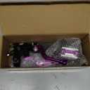 Universal Motorcycle 7/8" 22mm Brake Master Cylinder Reservoir Handlebar Clutch Lever CNC Left & Right Set Compatible with Honda Kawasaki Suzuki Yamaha Purple