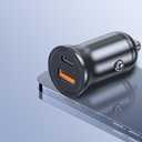 2 x USB C Car Charger, 2-Port 60W Type-C Car Power Adapter,PD30W&QC30W Cigarette Lighter USB Charger for iPhone 16 15 Pro Max Mini Plus, Samsung Galaxy S24 S23