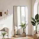 Simple Deluxe Full Length Mirror - Standing Mirror for Home Wall Decor, 59"x16" Large Floor Mirror for Wall, Door, Bedroom, Bathroom, Living Room, Black