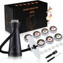 Whiskey Smoker Kit Cocktail Smoking Gun Old Fashioned Smoker Kit with 8 Flavors Wood Chips, Bourbon Smoker Kit Portable Indoor Drink Smoker Infuser Kit for food Birthday/Christmas for Men