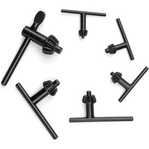 Replacement Drill Chuck Key Wrench Electric Drill Clamping Tool Heavy Duty Solid Carbon Steel Thumb Handle Chuck Key (Chuck Diameter: 3/4" / 5/8" / 1/2" / 3/8" / 1/4" / 5/32") - 6 Sizes