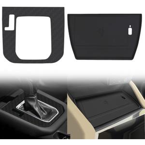 Center Console Wireless Charging Protective Mat and Center Console Cover Carbon Fiber fits for 2025 Forester Accessories Inserts Liner Anti-Slip Anti-Dust Waterproof Mats