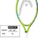 HEAD Speed 19 Junior Pre-Strung Tennis Racquet, Lightweight Youth Tennis Racket for Kids & Beginners, Durable Aluminum Frame, Age 2-4, 19 inch, Green
