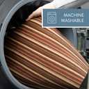 Town & Country Basics Smooth Step Striped Low Profile Utility Kitchen Mat, Machine Washable, with Non-Slip Backing, Brown/Beige, 24"x35"