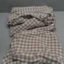 Besttouch Queen Brown Grid Bed Comforter 3 Pieces (1 Comforter, 2 Pillowcases)