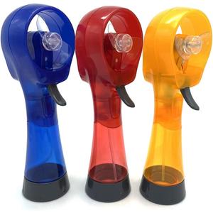 CEBUY Handheld Water Water Spray Fan, Mist Fans for Outside Portable, 3 Pack (Dark Blue/ Red/ Yellow)