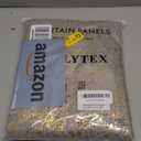 TERLYTEX Metallic Grey Sheer Curtains, Gold Foil Sparkle Glitter Curtains 96 Inch Length for Living Room, Rod Pocket Privacy Window Sheer Curtains, 52 x 96 Inch, 2 Panels, Gold Grey