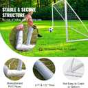 VEVOR Portable Soccer Goal, 12 x 6 ft Large Practice Soccer Net, Steel Fiberglass Structure Training Goal Set with Carry Bag, All-Weather Outdoor Use, for Backyards, Parks, School Fields
