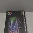 Wireless Keyboard and Mouse Combo, RGB Backlit, Rechargeable & Light Up Letters, Full-Size, Soft Typing, Sleep Mode, 2.4GHz Quiet Keyboard Set for Mac, Windows, Laptop, PC, Trueque (Black)