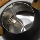 Tea Kettle Stovetop, Black Tea Kettles-2.1 Quart Loud Whistle Stovetop Teapot,Food Grade Stainless Steel with Wood Pattern Handle, Unique Button Control Kettle Outlet for Tea, Coffee