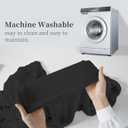 2 Pack 6FT Spandex Table Cover, Wrinkle-Free Reusable Rectangle Tablecloths, Washable Spandex Tablecloths, Elastic Table Cover for Banquet, Wedding, Festival,Parties, Black, 72"30"30"