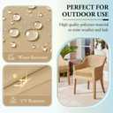 Wellsin Outdoor Chair Cushions Set of 2, Patio Cushions for Outdoor Furniture, Tufted Waterproof Outdoor Chair Pads, 19 x 19 Inch, Khaki, 19x19x5