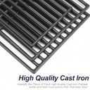 Grill Parts for Char-Broil Performance 4 Burner 463342119 463342118 463332718 463347017 463377017 463376117 463376018P2 463335517 463349917 Grill Burner Heat Plate Cast Iron Grill Grates 18 Inch
