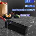 Bag Sealer Mini Rechargeable,3000mAh Heat Sealer Machine with 5 Adjustable Gears Chip Bag Resealer,Plastic Bag Sealer for Food Snack Bags Storage(black)