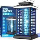 Bug Zapper Outdoor, Mosquito Zapper 2 in 1 Portable & Rechargeable Bug Zapper Outdoor with 4000mAh Battery & LED Night Light, 4000V Electric Fly Zapper for Outside,Patio,Backyard,Garden (Black)