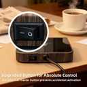 Coffee Mug Warmer, Fast Heating & Constant Temperature Control, 6-Temp Settings, 1-12H Timer, Candle Warmer, Compatible with Various Cups for Coffee, Tea, Milk (Wood)