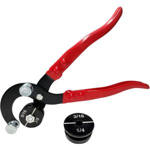 4 in 1 Tube Bending Pliers, 3/16" 1/4" 5/16" 3/8" Professional Brake Lines Bending Tool, 90 Degree Manual Tubing Bender for Copper Brass Aluminum and Thin Steel Pipes