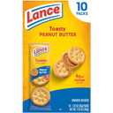 Lance Sandwich Crackers, Toasty Peanut Butter, 10 Individually Wrapped Packs, 6 Sandwiches Each (EXP 09/19/26)