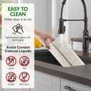 Stone Dish Drying Mat for Kitchen Counter | 24"16" Diatomaceous Earth Quick-Dry Absorbent Large Dry Mats White