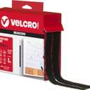 VELCRO Brand  30 ft Sticky Back Hook and Loop Fasteners  Peel and Stick Permanent Adhesive Tape Keeps Classrooms, Home, and Offices Organized  Cut-to-Length Roll | 3/4 in Wide | Black, (91137)