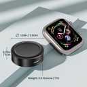 RUXELY Magnetic Charger Adapter for Apple Watch,5W Portable Wireless Fast iWatch Charger with USB C & iPhone Power Port,Short Apple Watch Charging Cable for iWatch Series 11 10 9 8,Ultra 3,42/46/44mm