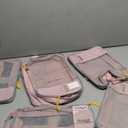 (Not Made In China) Compression Packing Cubes For Travel 6pc Set, Suitcase and Luggage Organizer Bags, Lightweight, Durable (6pc, Baby Pink)